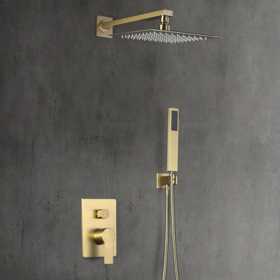 Wall Mounted Complete Shower System with Anti-Scald Pressure Balance Valve