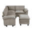 Ensemble modulaire 5 pièces avec repose-pieds moelleux en chenille-2104523275