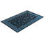 Tapis bleu noué à la main de conception unique Holsworth - bleu