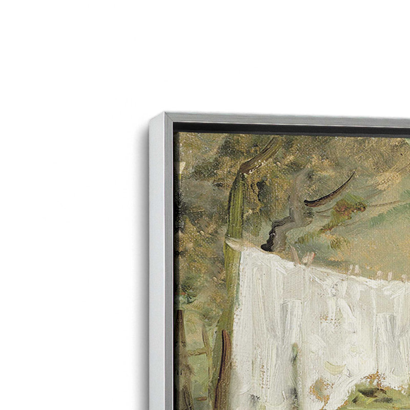 «Laundry Day I» par lettres et doublure imprimée à la machine, H 20 po x l 30 po, Argent argent