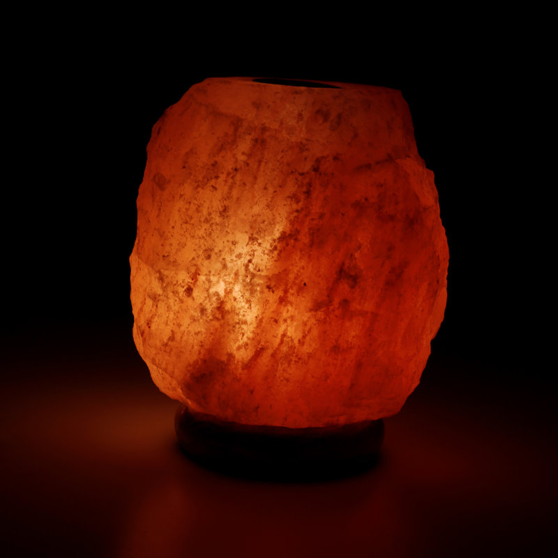 Lampe à huile en cristal de sel naturel Himalayan