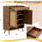 Multi-Functional Shoe Storage Cabinet with Rattan Doors and Drawers-1206432248