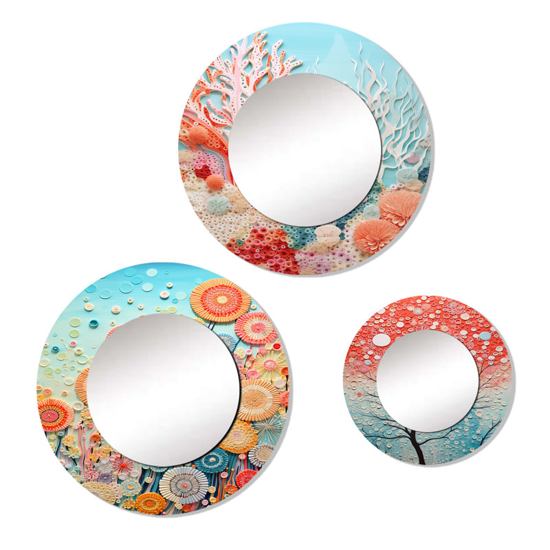 Wandle Metal Round Mirror