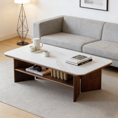 Living Room Home Coffee Table with Open Storage