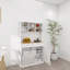 Armoire de rangement, tablettes réglables de 7 po, grande poubelle de cuisine de 67,7 po avec 3, 2 tiroirs et 1 poubelle basculante