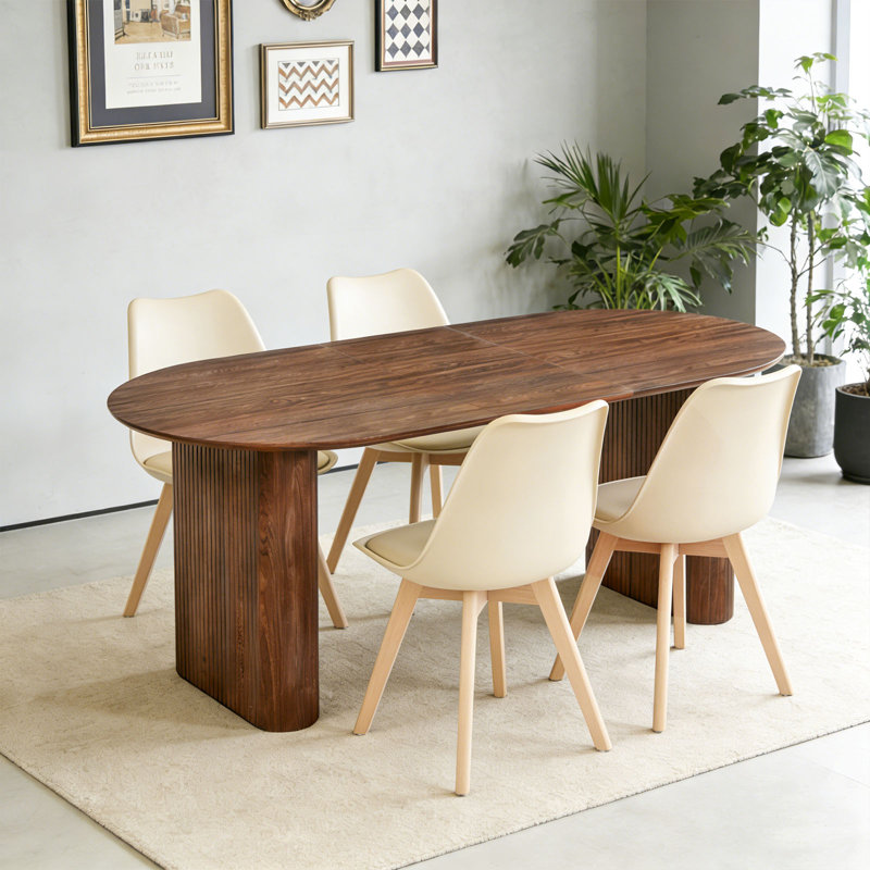 Table de salle à manger extensible 150/190 / 230x90x75cm pour 4-8, table de cuisine réglable