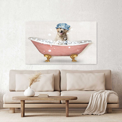 "Bath Dogs III" par Conrad Knutsen, reproduction sur toile