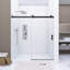 68 à 72 po X P 76 po H Porte de douche coulissante simple sans cadre au fini noir mat-128569818