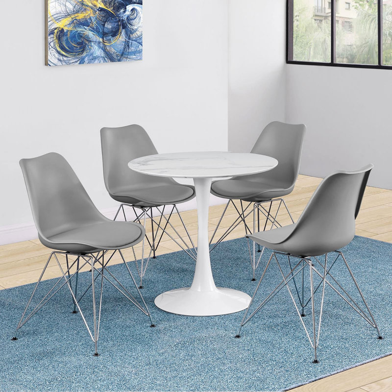 Chaise d'appoint rembourrée (ensemble de 2)