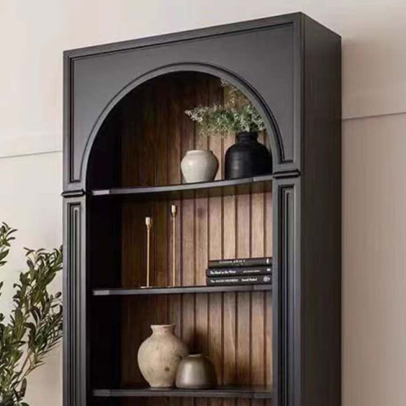 Black solid wood bookcase (Set of 3)