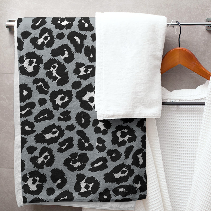 Everdene Bath Towel, Silver/White/Black, Microfiber