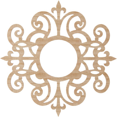 Médaillon de plafond percé en bois Dijon 22 po x 7 pi 8 po x P 1/8 po
