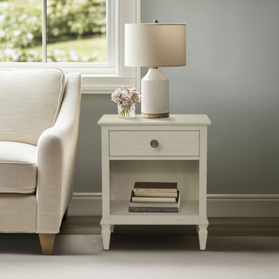 VIctoria One-Drawer Wood Nightstand with Shelf by Canora Grey