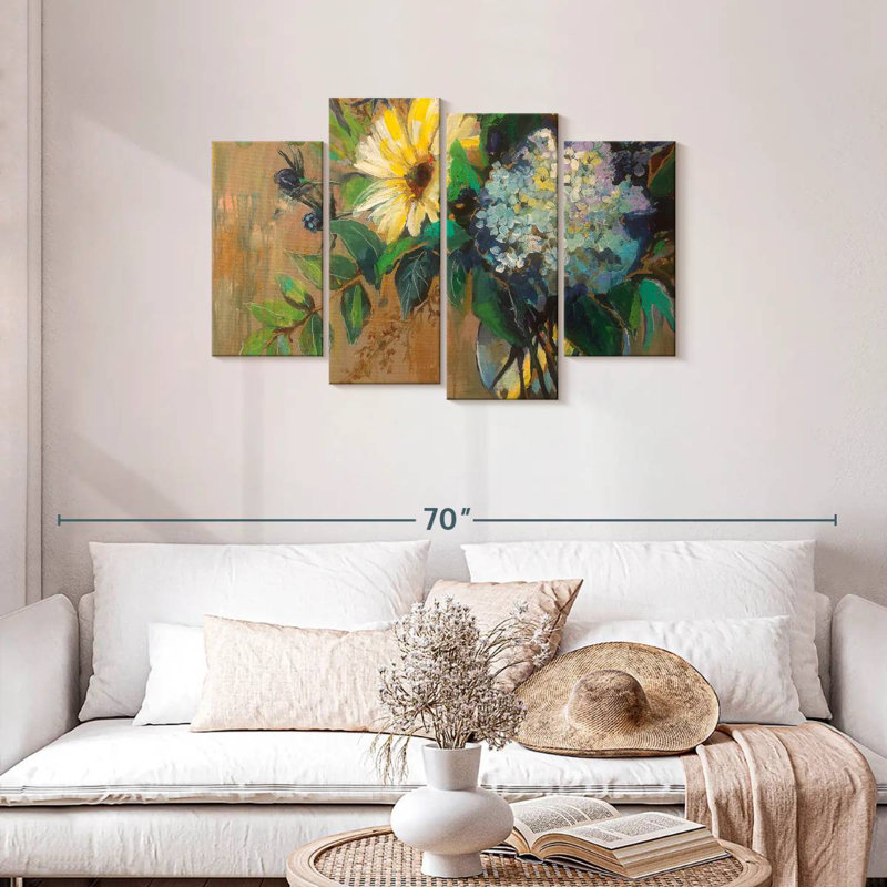 Verre floral, H 27 po x l 43 po