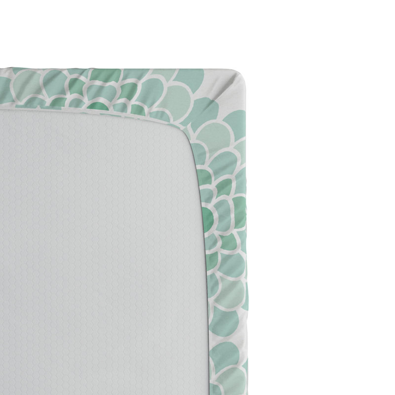 Microfiber Floral Fitted Sheet, Full/Double Fitted Sheet