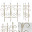 Bordure de jardin en fer forgé vintage de 48 cm (19 pouces), blanc antique