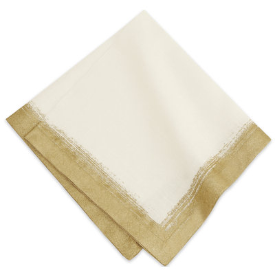 Metallic Brushstroke Linen Blend Napkin
