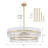 6-light Modern Dimmable 2-tiered Glass Chandelier