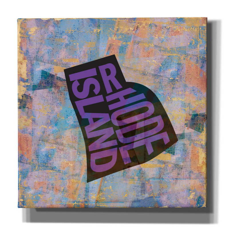 «Rhode Island» par Art Licensing Studio, art mural sur toile, H 18 po x l 18 po x P 0,75 po