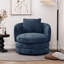 Fauteuil demi-tonneau pivotant en chenille Modern-481052753