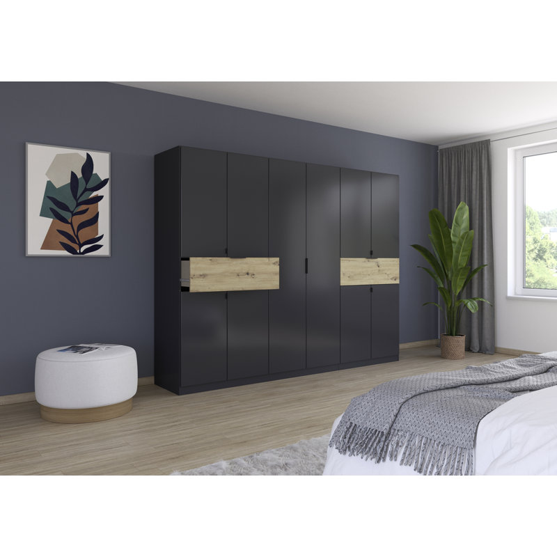 Tivareo 6 Hinged Door Wardrobe available in many colour combinations 2 Drawer INCL. Delivery and Assembly
