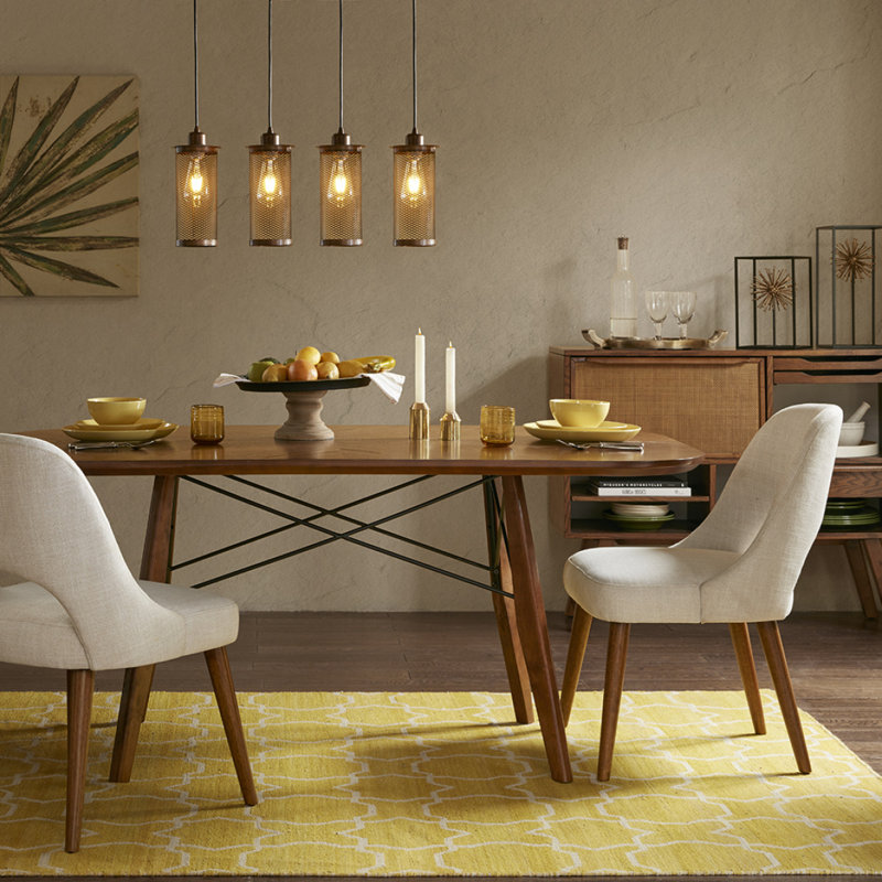 Chaise de salle à manger (ensemble de 2), Crème, crème