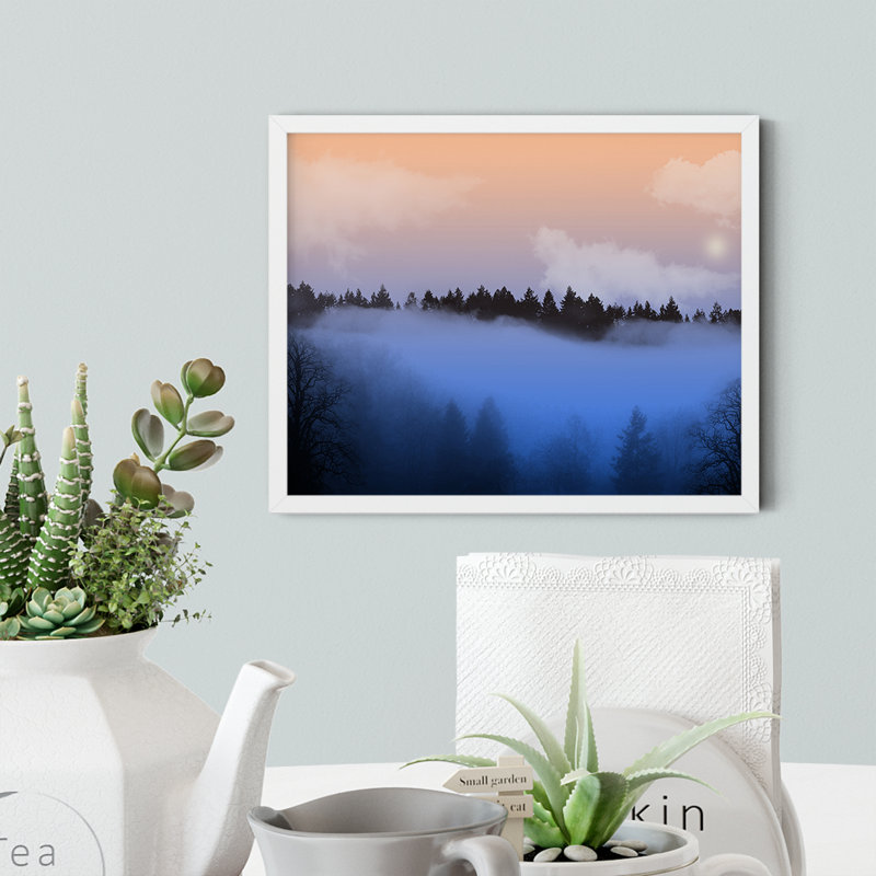 «Misty Trees», impression sur toile sans cadre, H 5 po x l 7 po x P 0,01 po