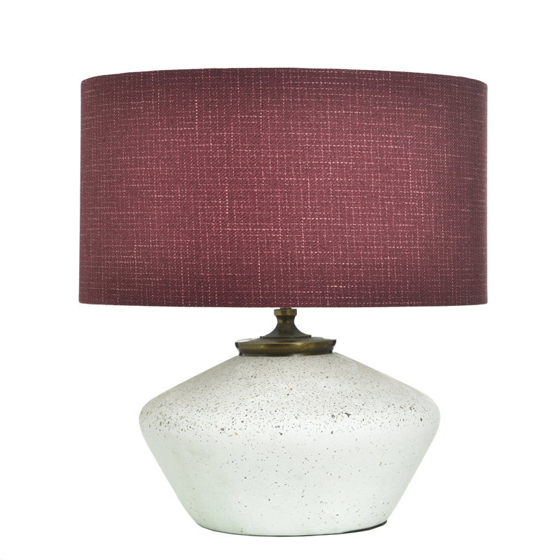 Lampe de table Tamara Day for Stylecraft Gwendolyn, Bourgogne, Blanc