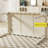 Modern White Rectangular Solid Wood Dining Table-876853705