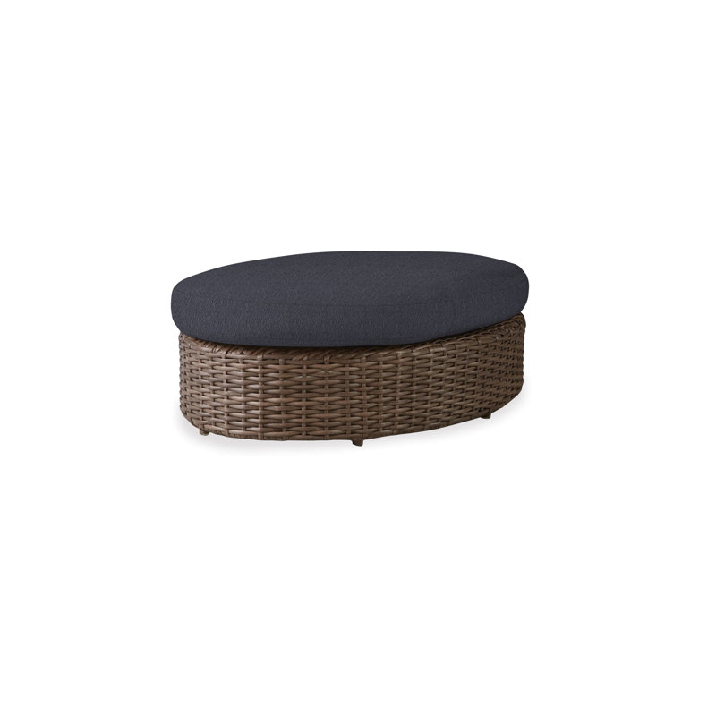 Largo Outdoor Ottoman Patio Ottoman, Decorline Navy