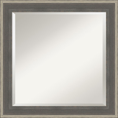 Cottage Beveled Wood Framed Wall Mirror