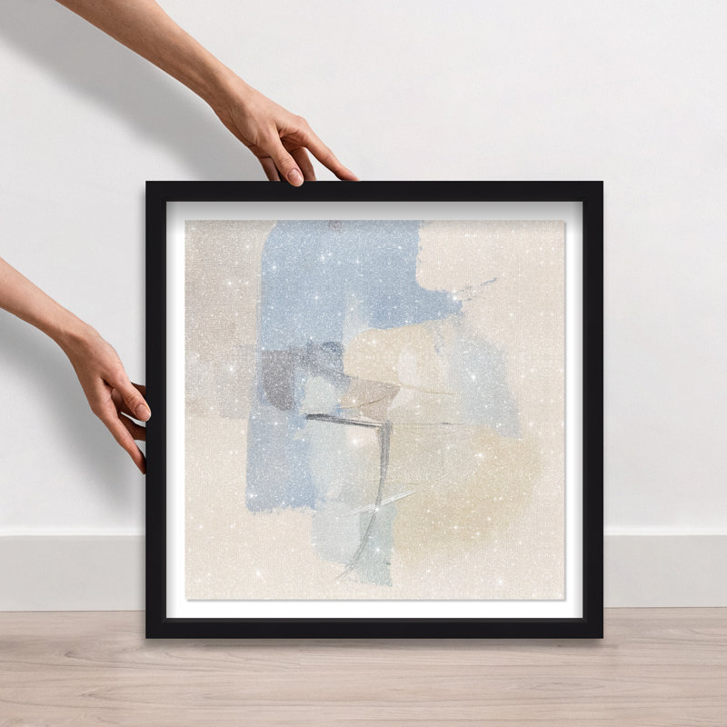 Clouded Calm II Shadowbox Abstract Print by Oliver Gal, Black Frame, 12 x 12, 21.5"H x 21.5"W, Black Frame