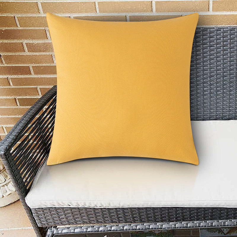 Housse de coussin d'extérieur résistante à l'eau Housse de coussin de couleur unie moderne