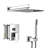 Wall Mounted Shower - 12 Inch Square Dual Heads Head Square, Mount-127676690