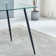 Anda Glass Top Metal Base Dining Table