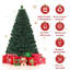 Arbre de Noël artificiel à fibre optique 6 pi avec 8 modes d'éclairage et base en métal