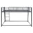 Metal Floor Bunk Bed, Full XL Over Queen, Black-755082097