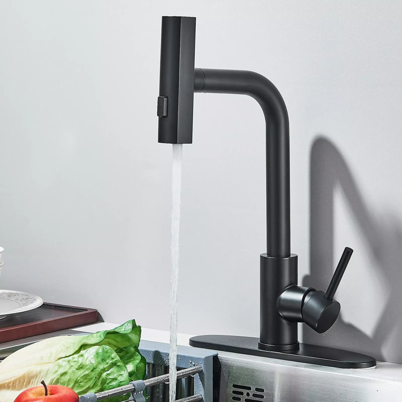 Senlesen Pull Out Kitchen Faucet, Matte Black