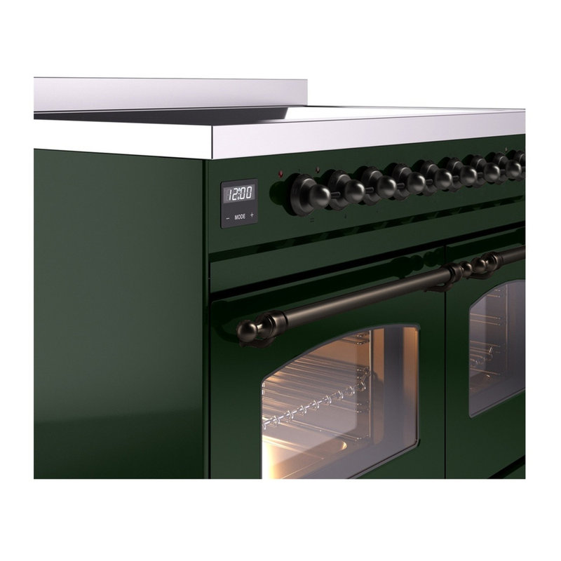 ILVE Nostalgie II 40 in Induction Range, Emerald Green/Bronze