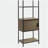 Three-tier bookshelf with storage cabinet