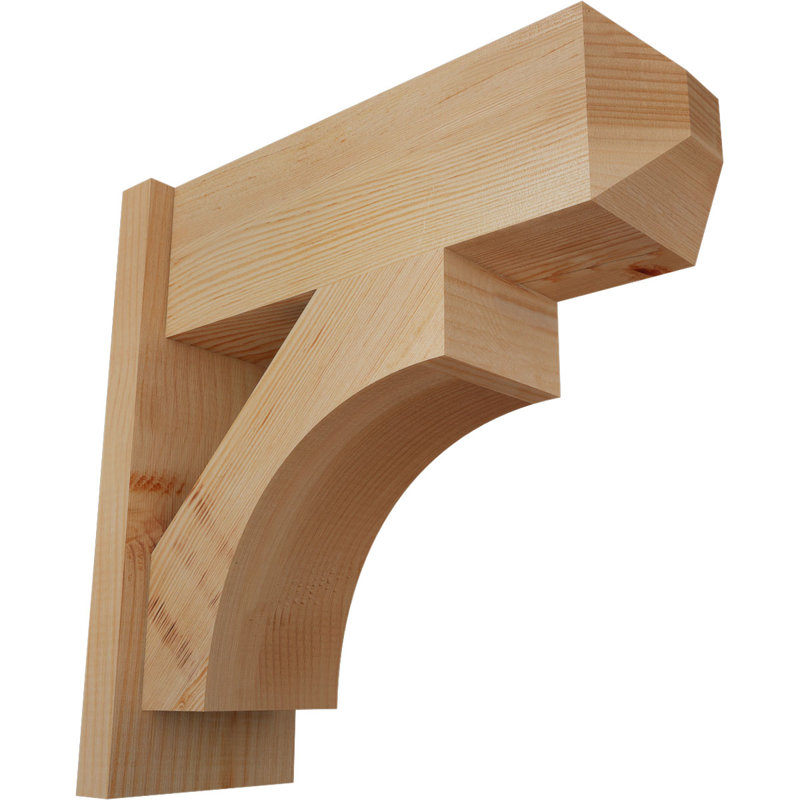 Persienne en bois rustique Westlake Craftsman, Sapin Douglas de 7 1/2 po (lisse), P 26 po x H 32 po