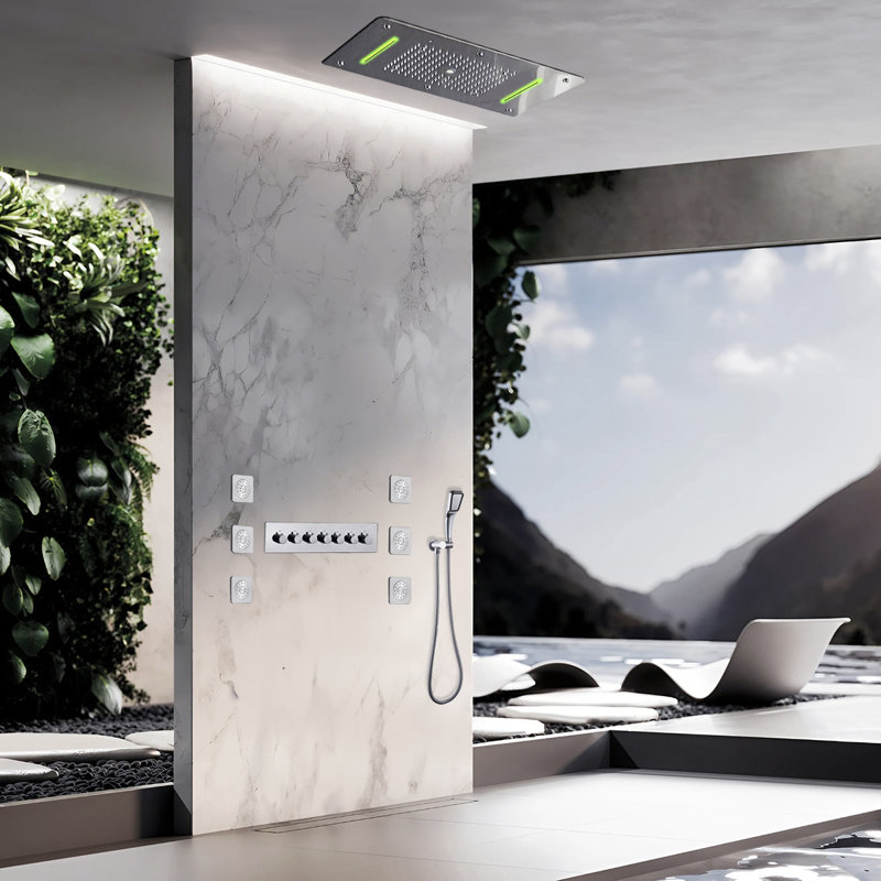 Système de douche multifonctionnel en laiton Fontana Reno (FS6121BS)