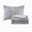 Ensemble de couette 7 pièces en coton tie-dye brodé, bleu marine, pour lit simple