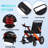 Lightweight Foldable Electric Wheelchair for Adults - Motorized Power Wheelchair with 500W Dual Motor, 15-Mile Range, and Storage Bag, Orange