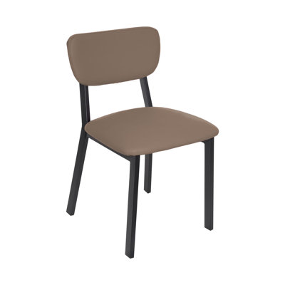 Chaise d'appoint Hamilton, assise et dossier en vinyle Tandoori de qualité 3 - structure en acier 