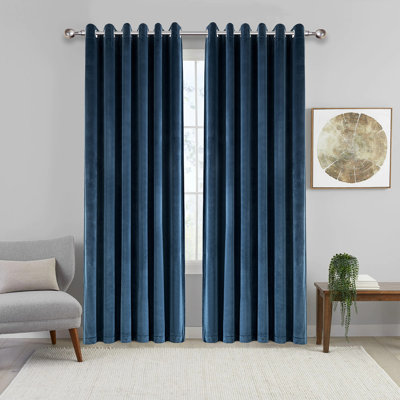 Imperial Rooms Crushed Velvet Eyelet Sheer Curtains