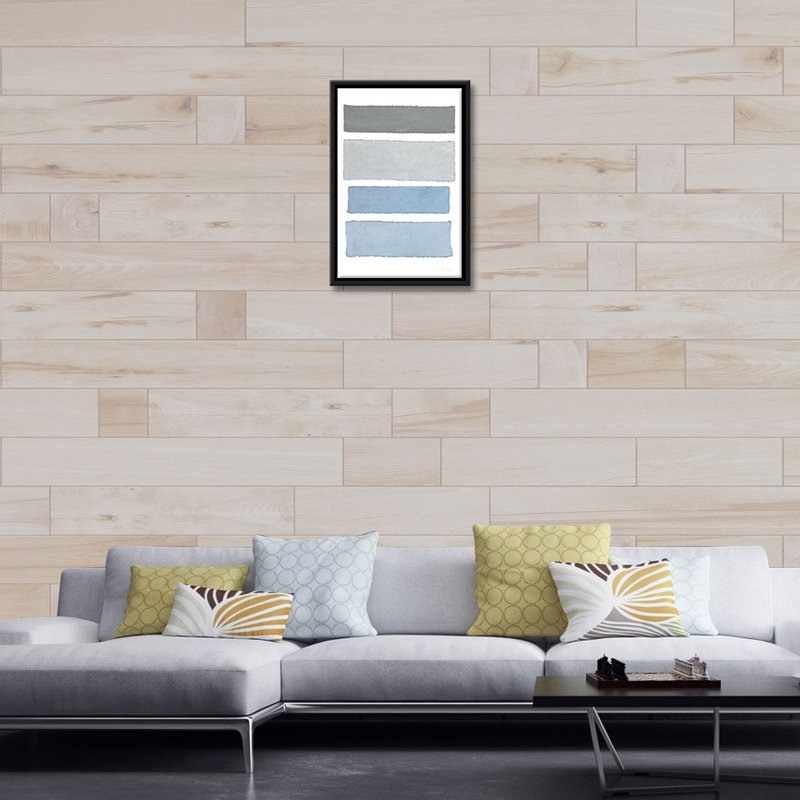 « painted tissage i », reproduction sur toile, Cadre flottant, H 24 po x l 36 po x P 2 po