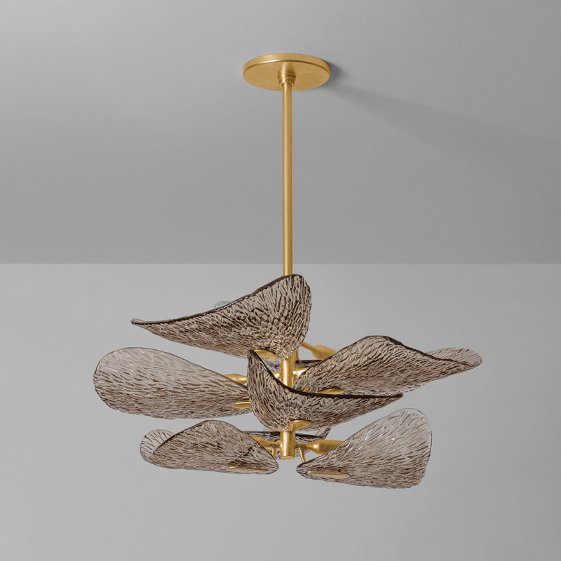 Cardiff Semi Flush in Vintage Gold Leaf