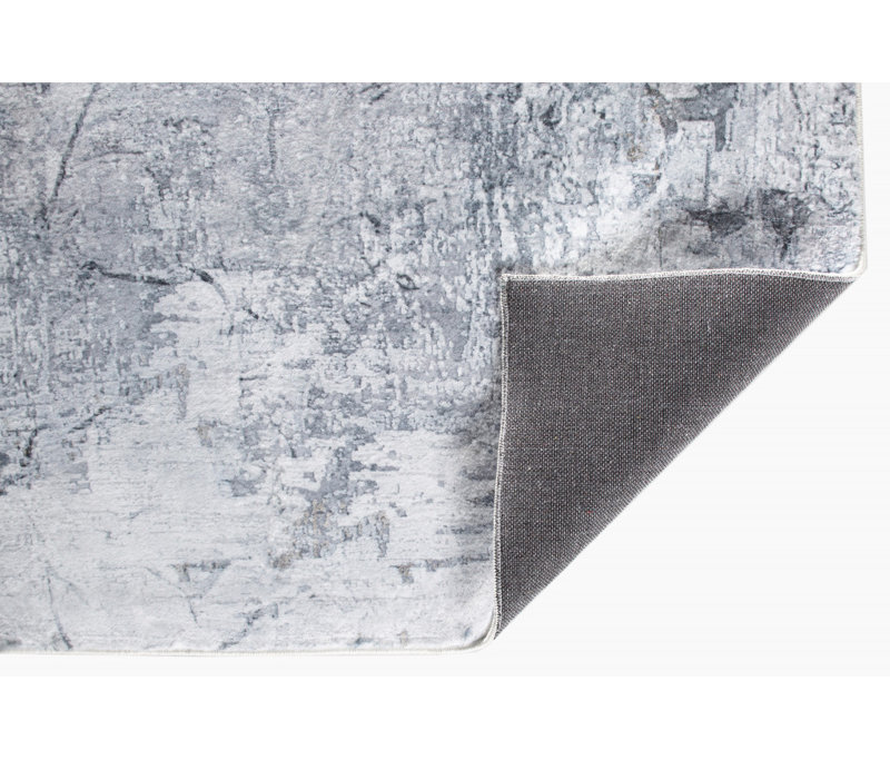 Gray Distressed Marble Area Rug