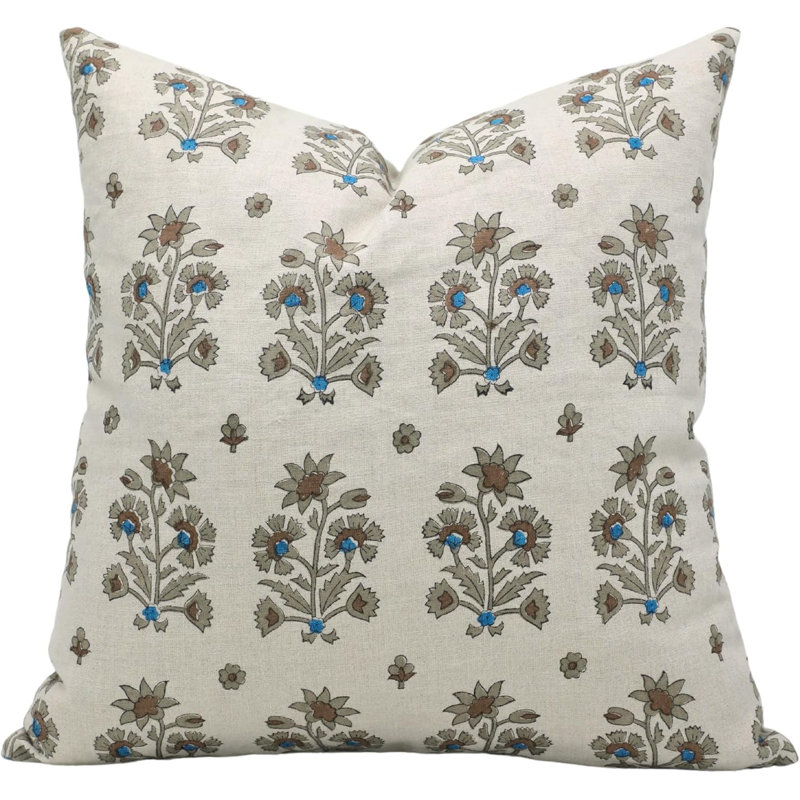 Housse de coussin Fabividine Floral, H 24 po x l 24 po